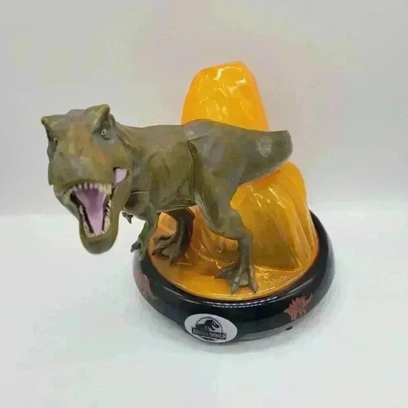 Jurassic World Nightlight KINGDOM T REX Lighted Lava Dinosaur LAMP 8” X 6.5” - Picture 1 of 14